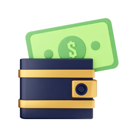 Billetera de dinero  3D Illustration