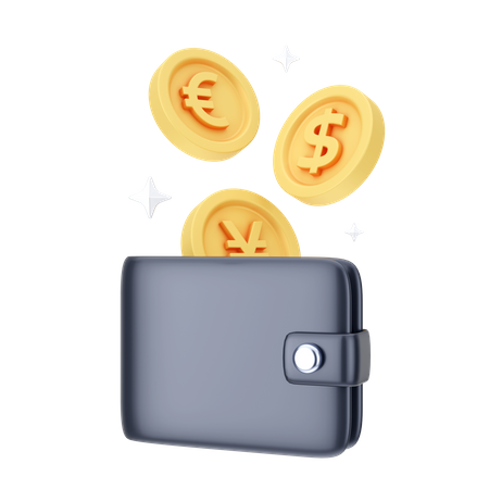 Billetera de dinero  3D Icon