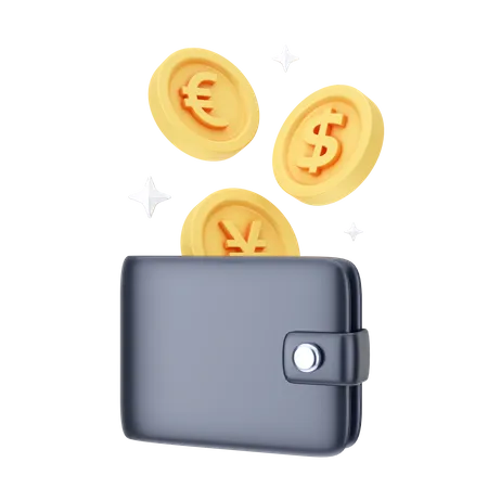 Billetera de dinero  3D Icon