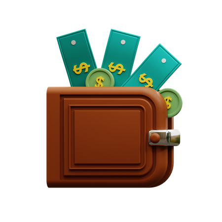 Billetera de dinero  3D Icon