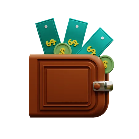 Billetera de dinero  3D Icon