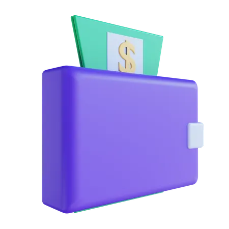 Billetera de dinero  3D Icon