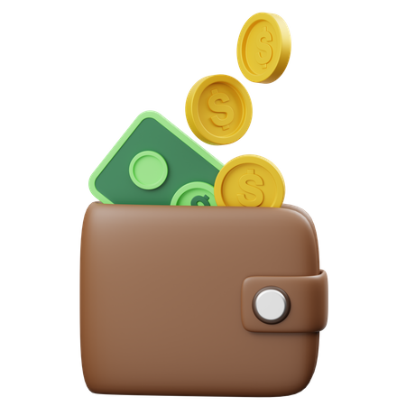 Billetera de dinero  3D Icon