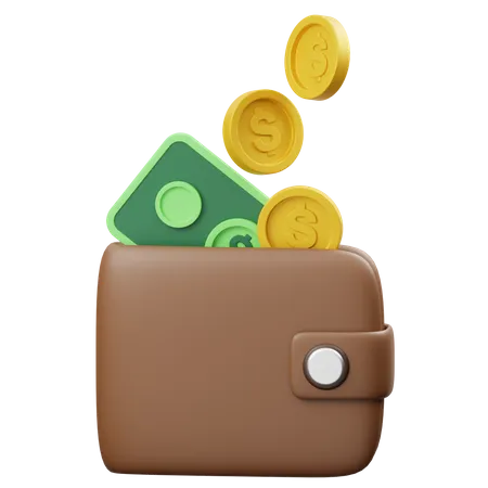 Billetera de dinero  3D Icon