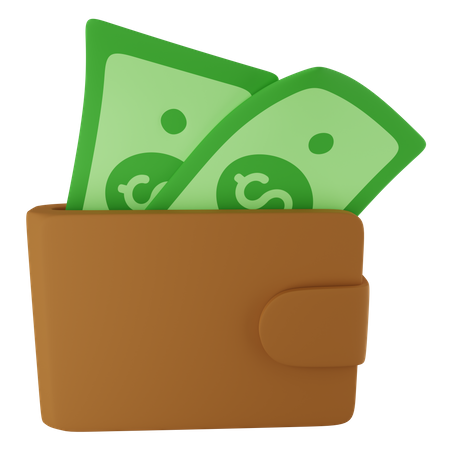 Billetera de dinero  3D Icon