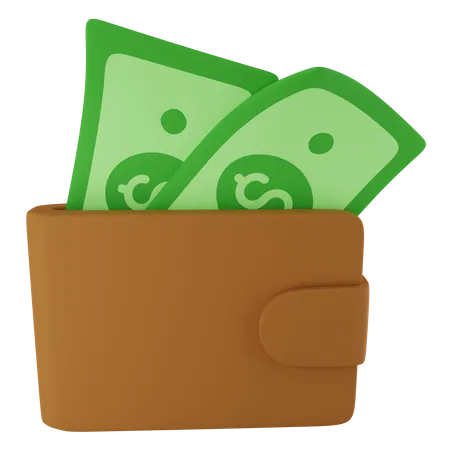 Billetera de dinero  3D Icon