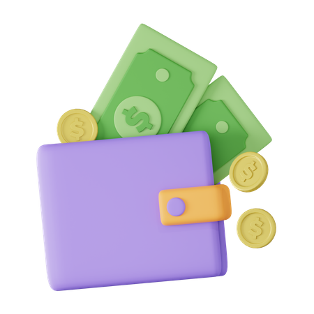 Billetera de dinero  3D Icon