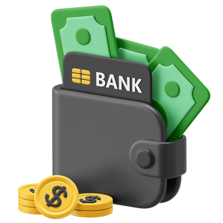 Billetera de dinero  3D Icon