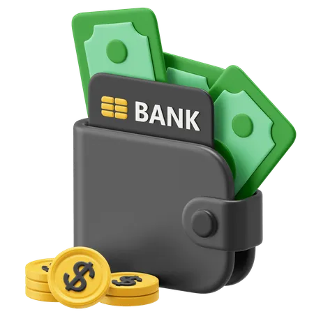 Billetera de dinero  3D Icon