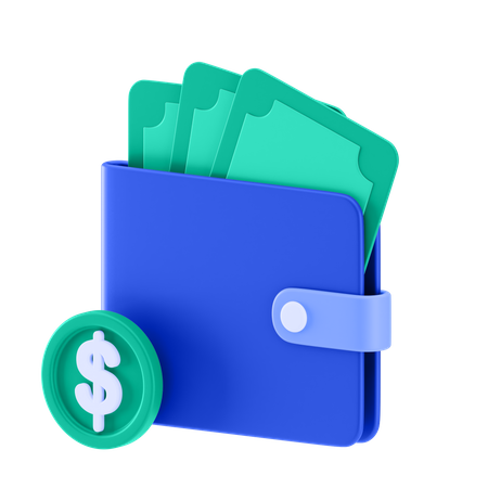 Billetera de dinero  3D Icon