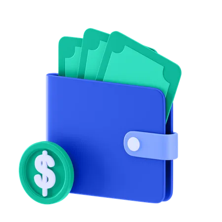 Billetera de dinero  3D Icon