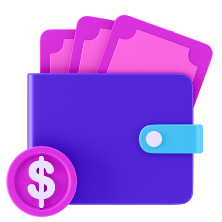 Billetera de dinero  3D Icon