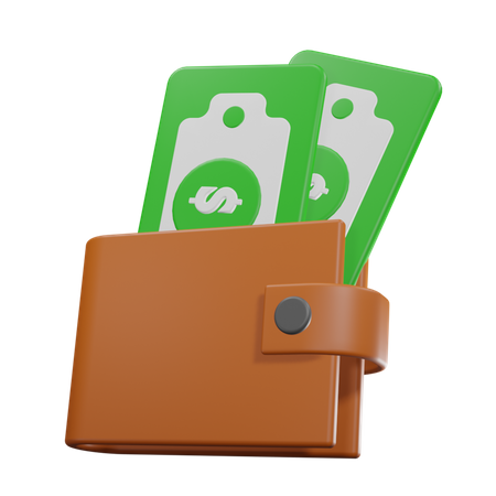 Billetera de dinero  3D Icon