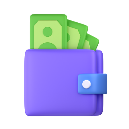 Dinero de billetera  3D Icon