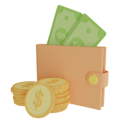 Billetera de dinero  3D Icon