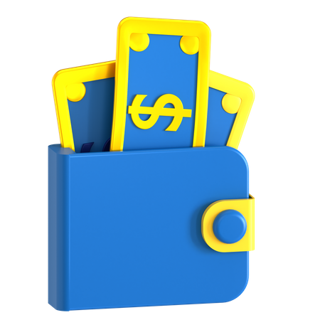 Billetera de dinero  3D Icon