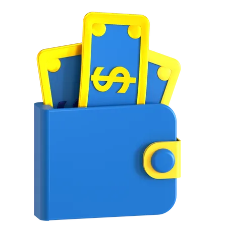 Billetera de dinero  3D Icon