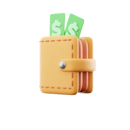 Billetera de dinero  3D Icon