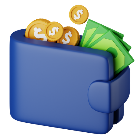 Billetera de dinero  3D Icon