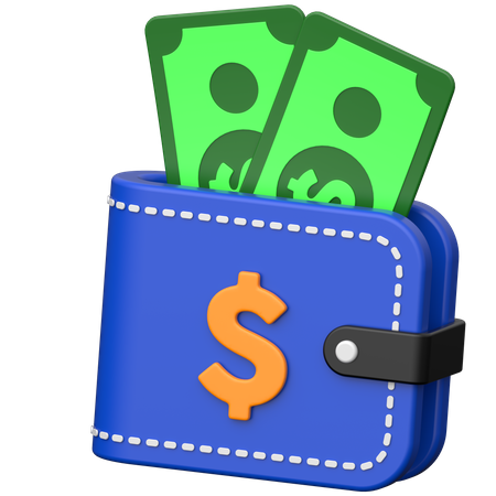 Billetera de dinero  3D Icon