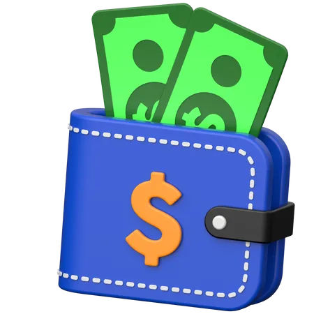 Billetera de dinero  3D Icon