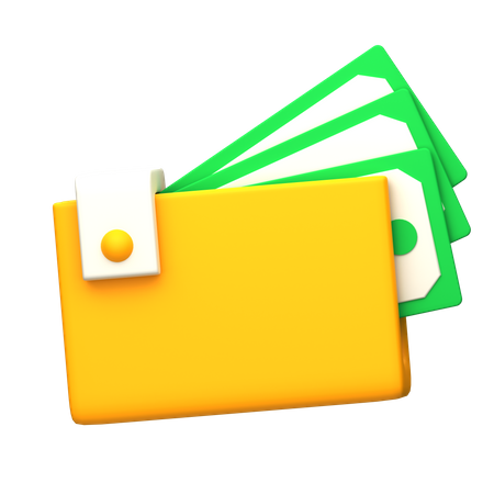 Billetera de dinero  3D Icon