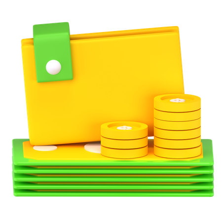 Billetera de dinero  3D Icon