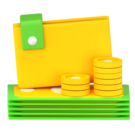 Billetera de dinero  3D Icon