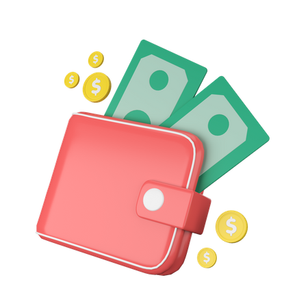 Billetera de dinero  3D Icon