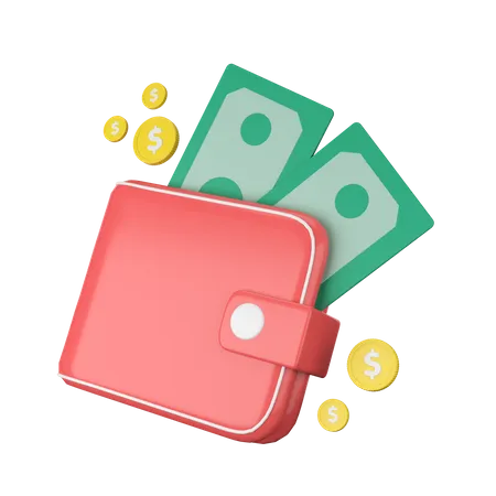 Billetera de dinero  3D Icon