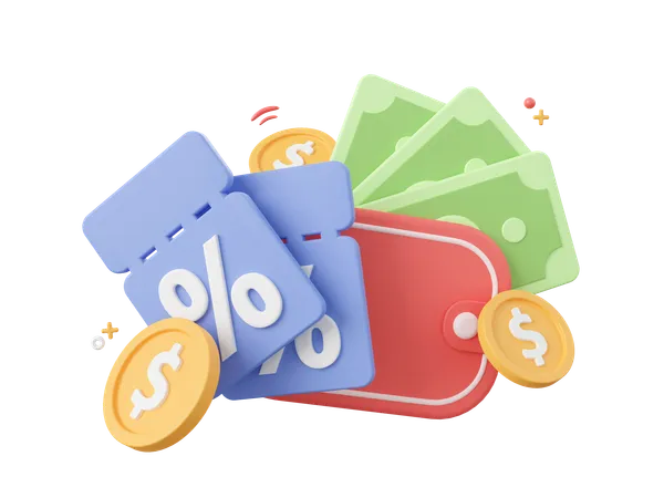 Billetera de dinero  3D Icon