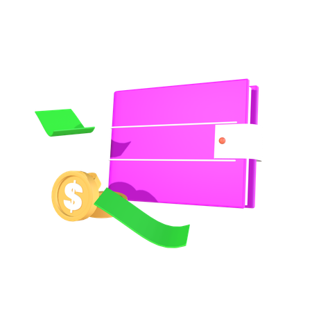 Billetera de dinero  3D Icon