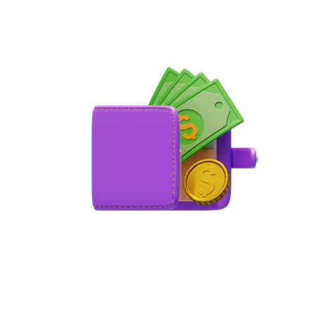 Billetera de dinero  3D Icon