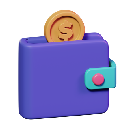 Billetera de dinero  3D Icon