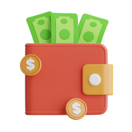 Billetera de dinero  3D Icon