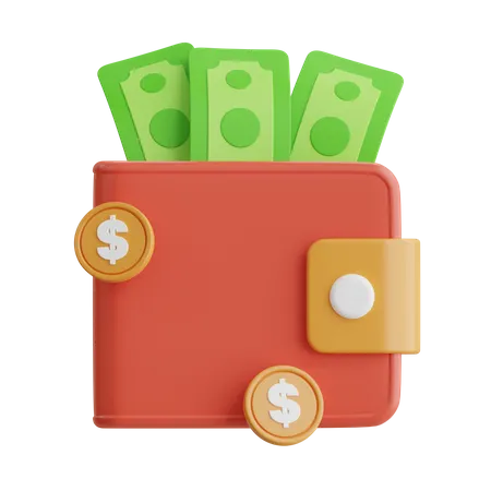 Billetera de dinero  3D Icon