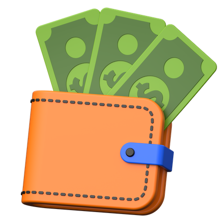 Billetera de dinero  3D Icon