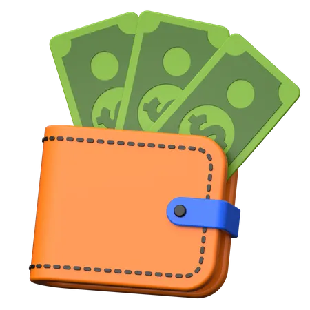 Billetera de dinero  3D Icon