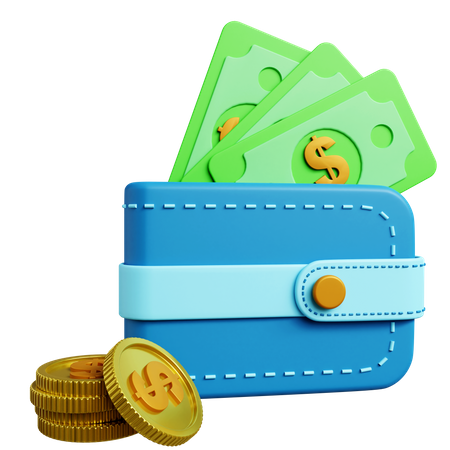 Billetera de dinero  3D Icon