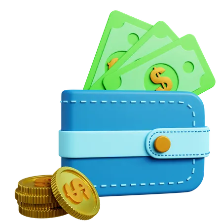 Billetera de dinero  3D Icon