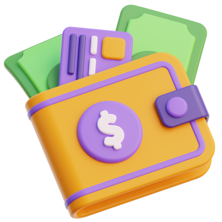 Billetera de dinero  3D Icon