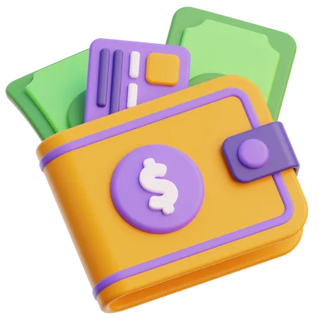 Billetera de dinero  3D Icon