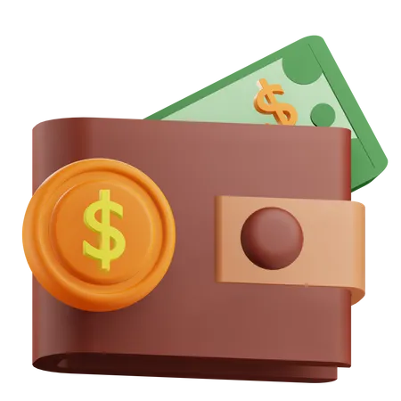 Billetera de dinero  3D Icon