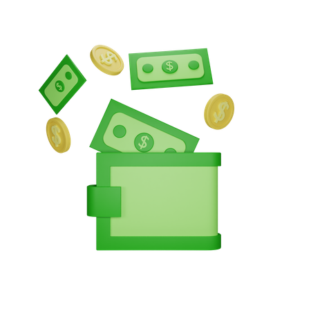 Billetera de dinero  3D Icon