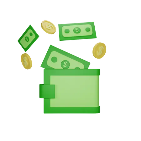 Billetera de dinero  3D Icon