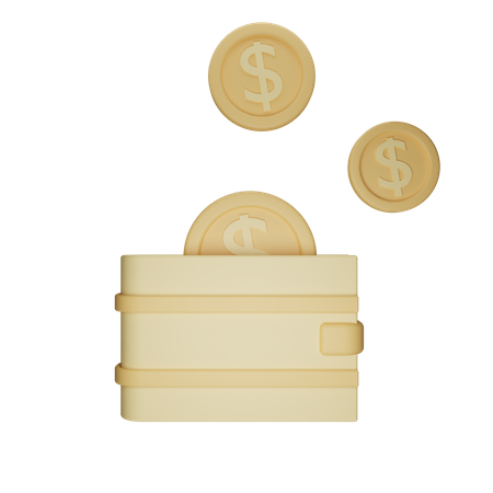 Billetera de dinero  3D Icon