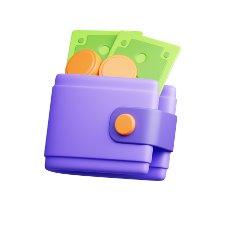 Billetera de dinero  3D Icon