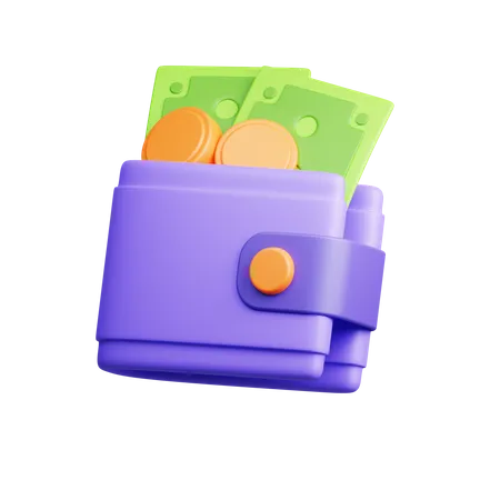 Billetera de dinero  3D Icon