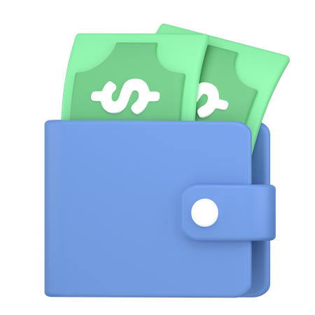 Billetera de dinero  3D Icon