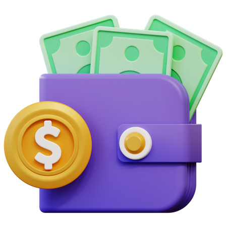 Billetera de dinero  3D Icon